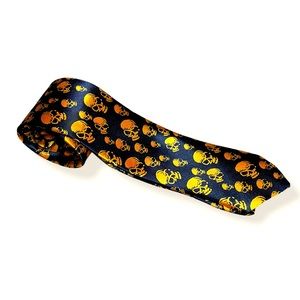 Classic 50s retro style skinny tie with Skulls 💀